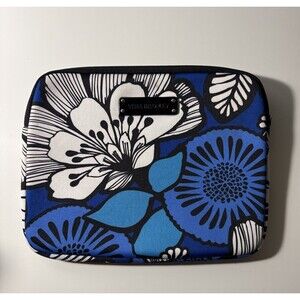 Vera Bradley Neoprene Padded Tablet Sleeve Blue Bayou Zippered Top Blue Floral